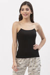 Floret Cotton Camisole (Pack of 2) - Black — thumbnail 2